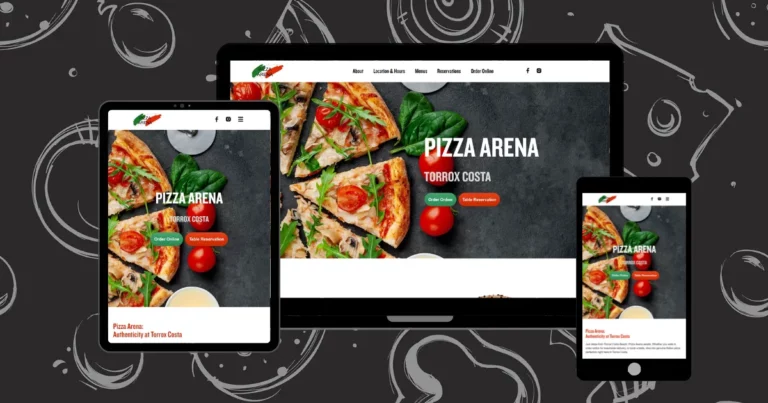 Pizza Arena Website Multiple Devices
